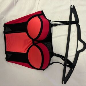 Red and Black Women's Bustier